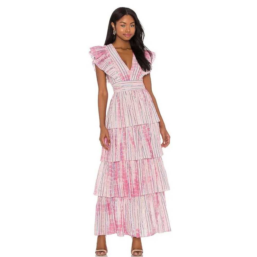 Stefania Maxi Dress in Fuchsia